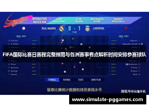 FIFA国际比赛日赛程完整指南与各洲赛事看点解析时间安排参赛球队